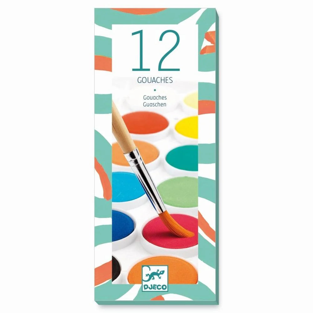 Boutique Petites Fleurs - 12 pastilles de gouache Djeco