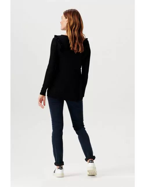 Boutique Petites Fleurs - T-shirt maternité et allaitement Pierson noir 2090015