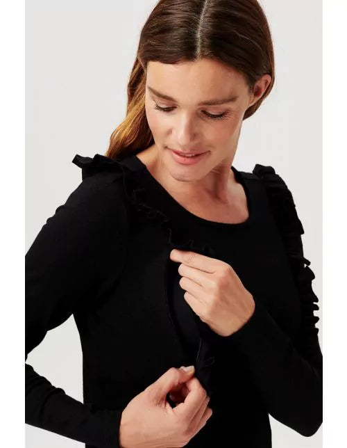 Boutique Petites Fleurs - T-shirt maternité et allaitement Pierson noir 2090015