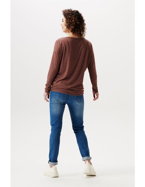 T-shirt maternité manches longues Bourne - brunette 2270019