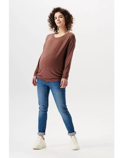 T-shirt maternité manches longues Bourne - brunette 2270019