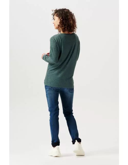 T-shirt maternité manches longues Bourne - vert 2280015