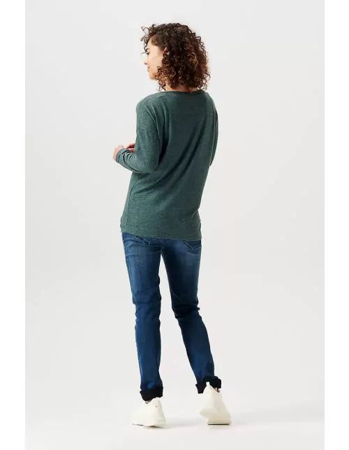 T-shirt maternité manches longues Bourne - vert 2280015