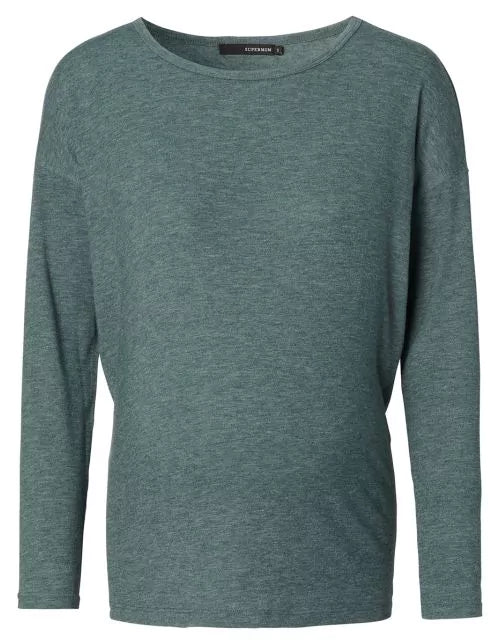 T-shirt maternité manches longues Bourne - vert 2280015