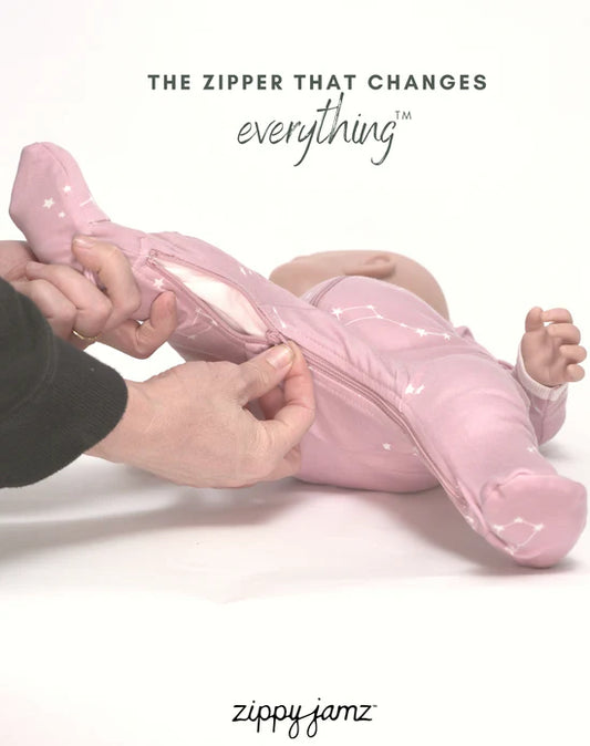 Pyjama pour bébé et prématuré rose blush Zippyjamz