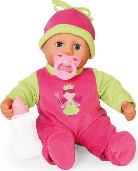 Boutique petites fleurs -Poupée Premiers mots Fushia et lime (38 cm) - Bayer