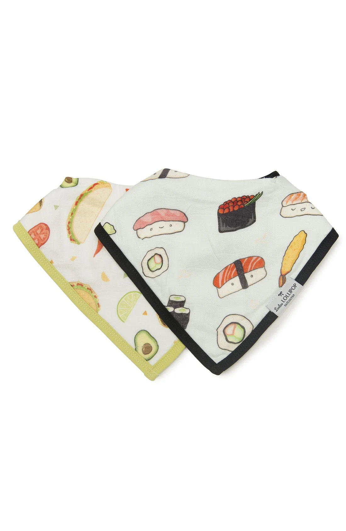 Boutique Petites Fleurs / Bavoirs Bandana Mousseline Paquet de 2 - Sushi / tacos