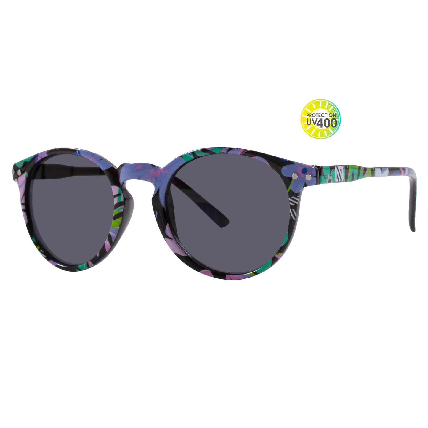 Boutique Petites Fleurs - Lunette de soleil Noire à motif BSG04-s24 - nano collection