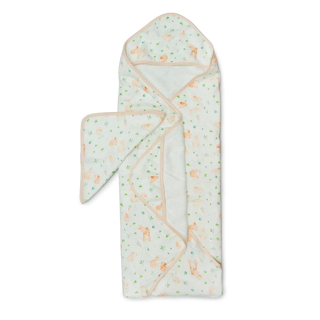 Boutique Petites Fleurs - Ensemble Serviette à Capuchon - Bunny Meadow (lapins)