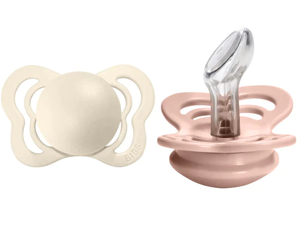 Suce bibs COUTURE Rose et ivoire taille 2 (6-18 mois)