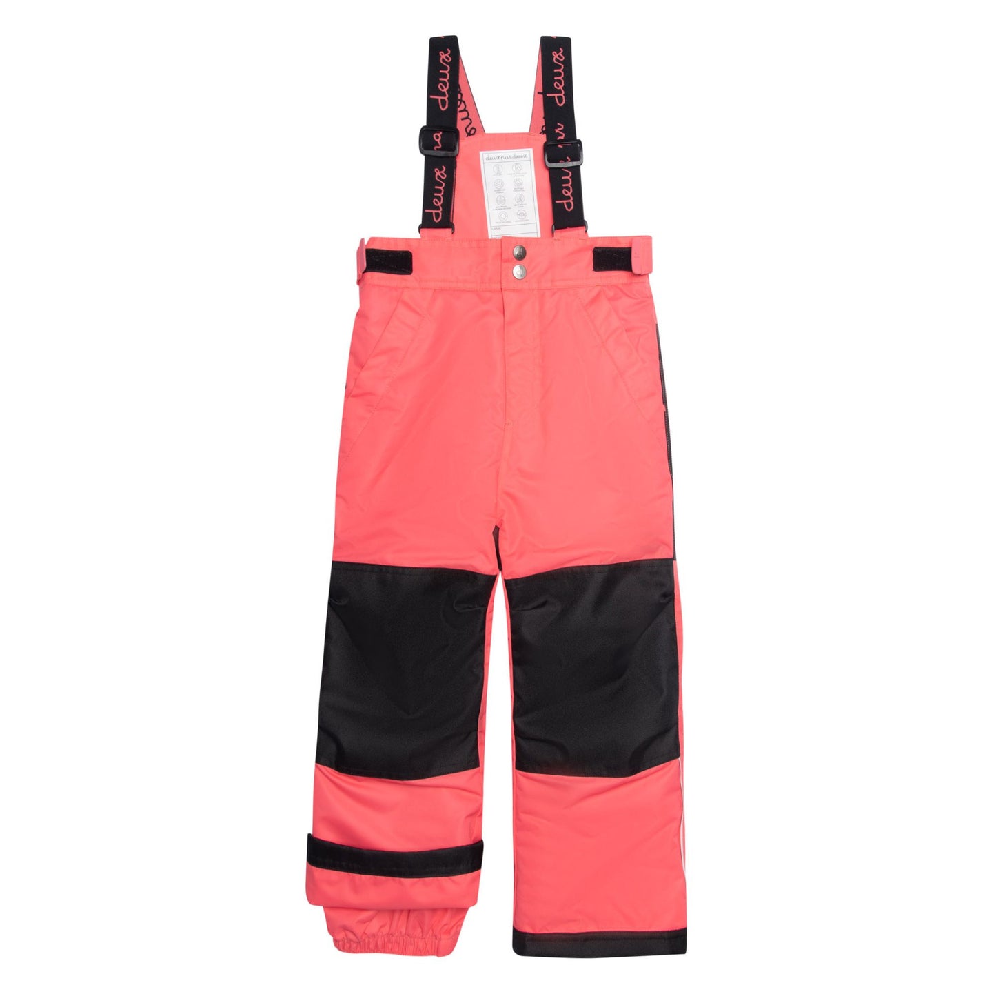 Habit de neige RECYCL deux-pièces corail et noir imprimé de fleurs F10C801