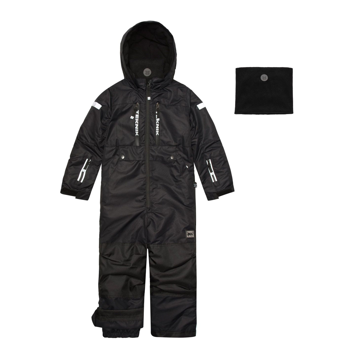 Boutique Petites Fleurs - Habit de neige TEKNIK une pièce unie noire F10S72 - Deux par Deux