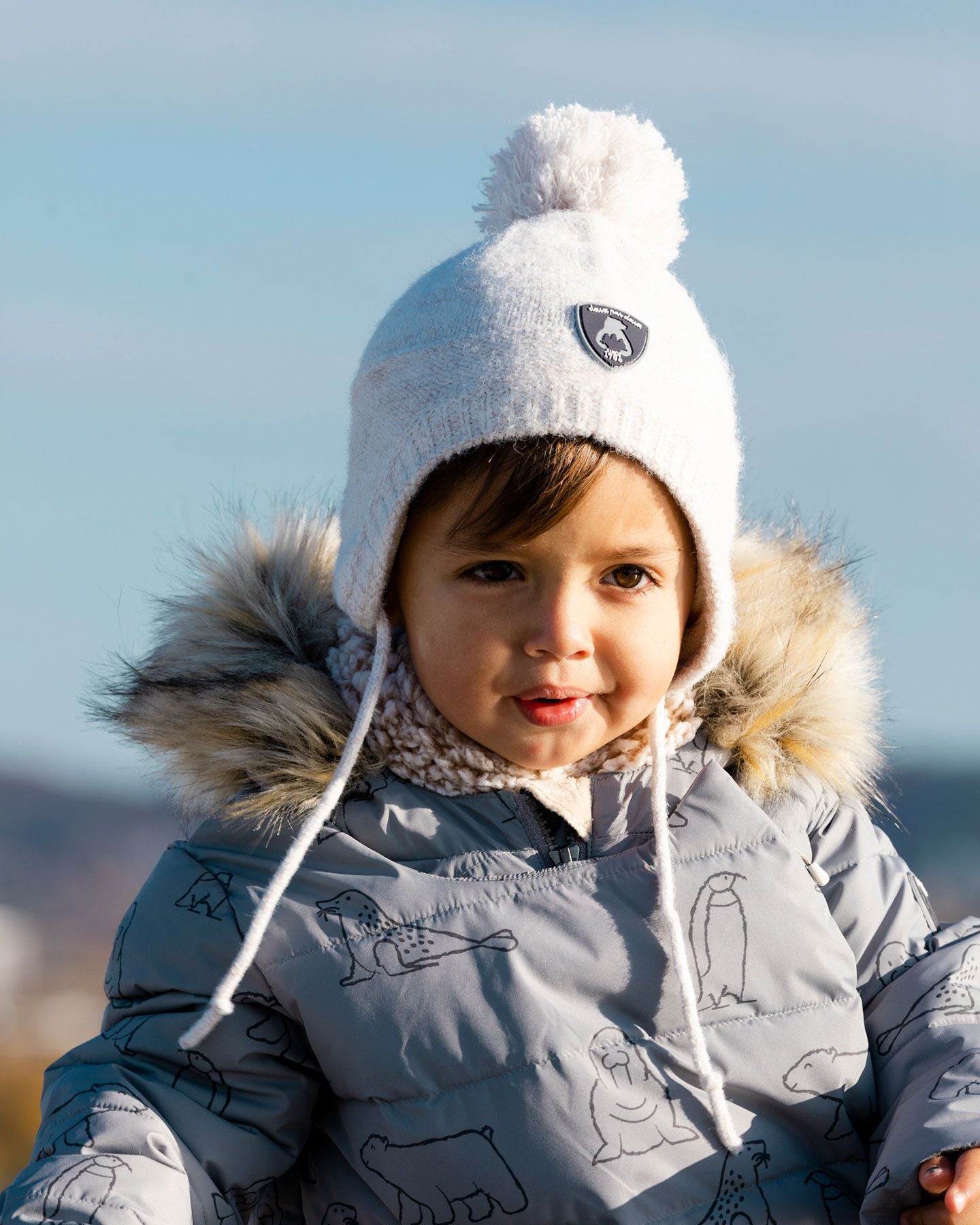 Tuque Péruvienne pour bébé crème F10ZB01