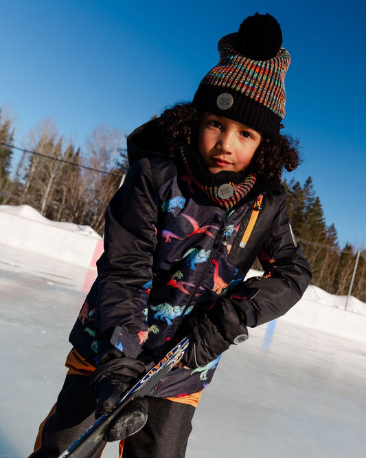 Boutique Petites Fleurs - Tuque en tricot anthracite F10ZO01 - Deux par Deux