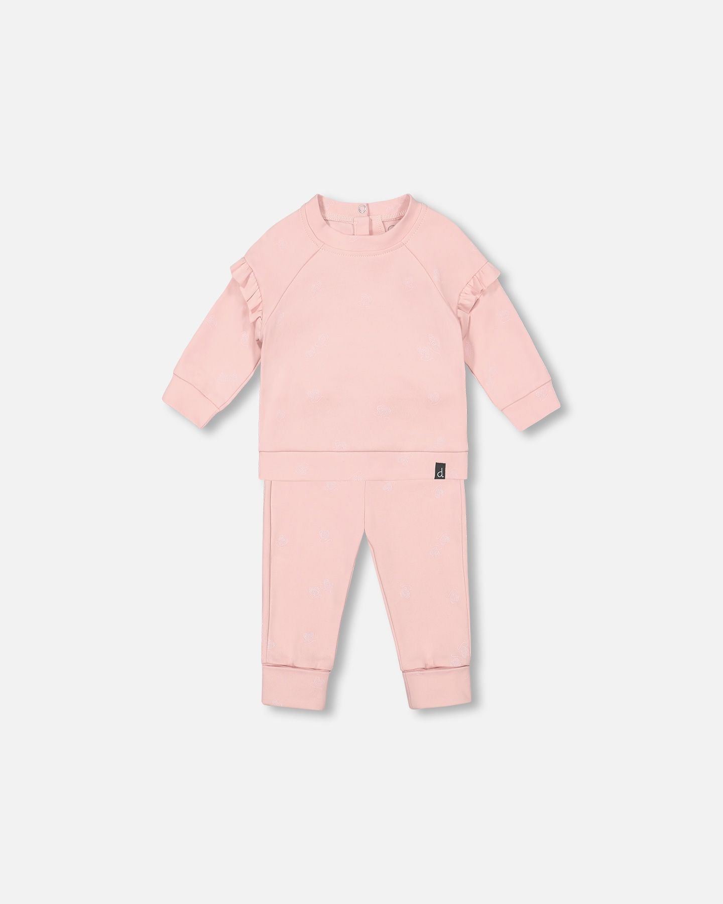 Boutique Petites Fleurs - Ensemble en coton organique pour bébé Rose F20B13 - Deux par Deux