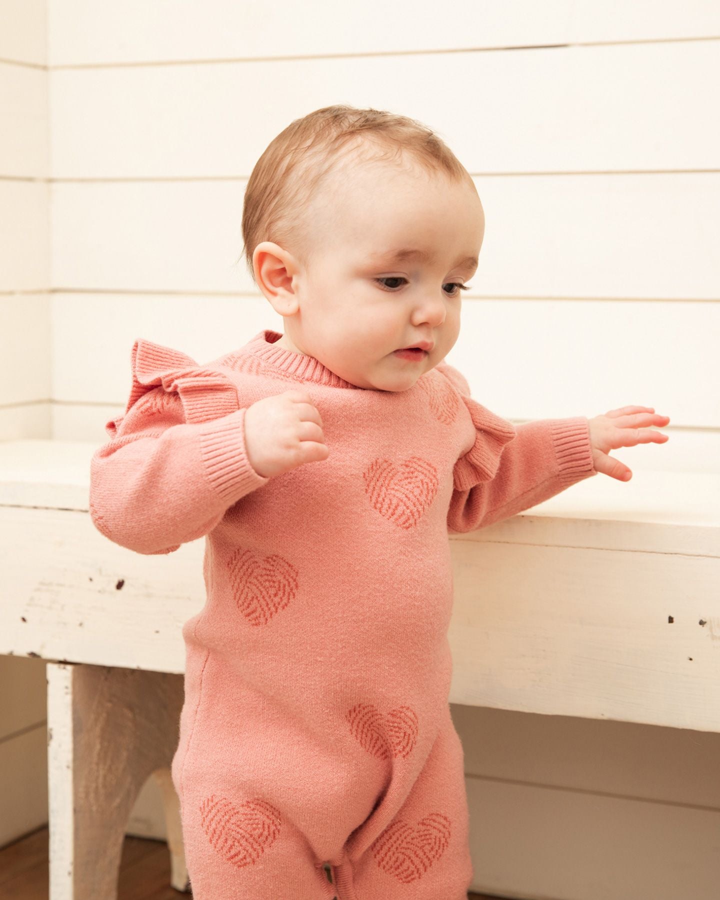 Boutique Petites Fleurs - Jumpsuit pour bébé Coeur F20BT41 - Deux par Deux