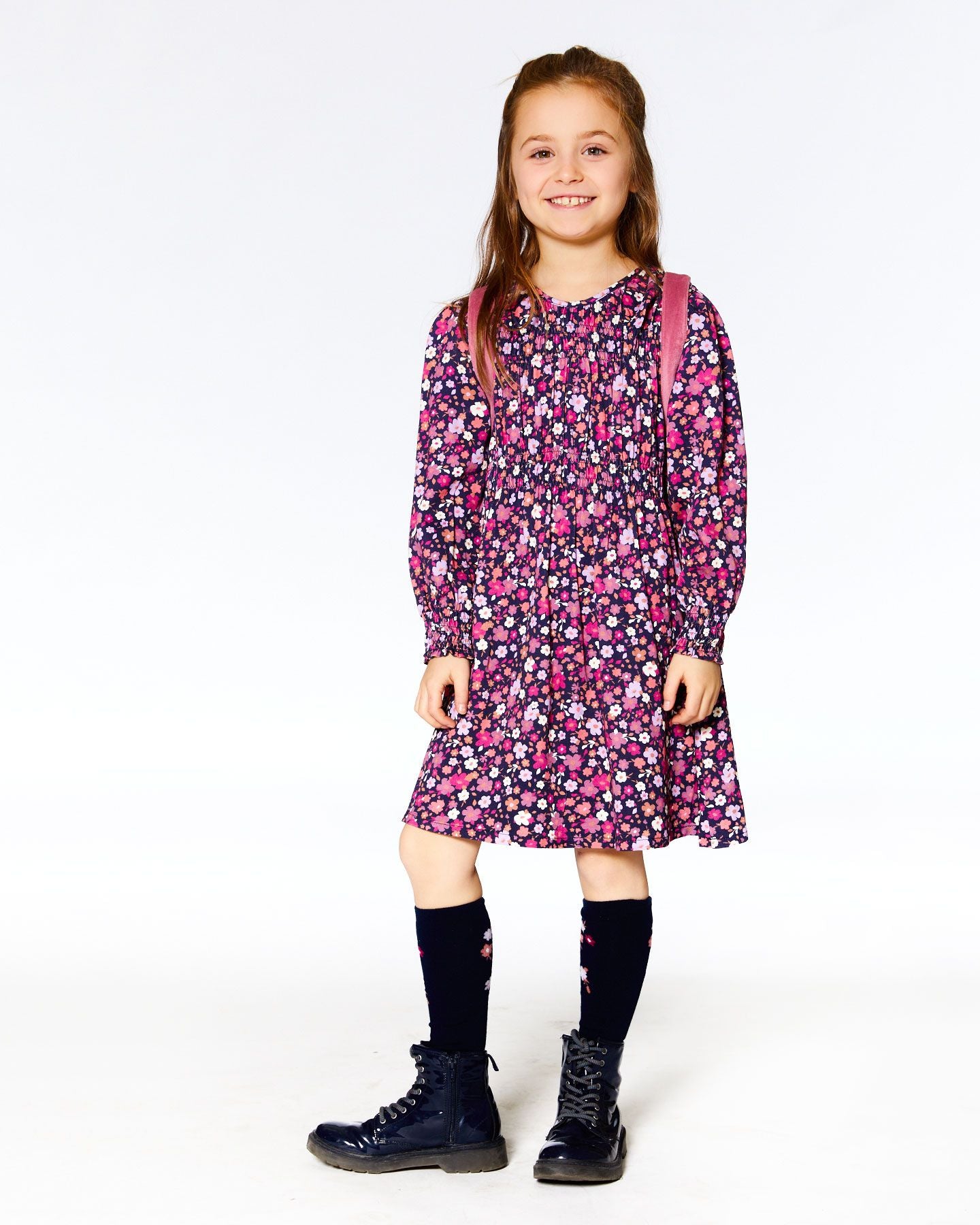 Boutique Petites Fleurs - Robe de viscose imprimé Fleurs F20I91 - Deux par Deux