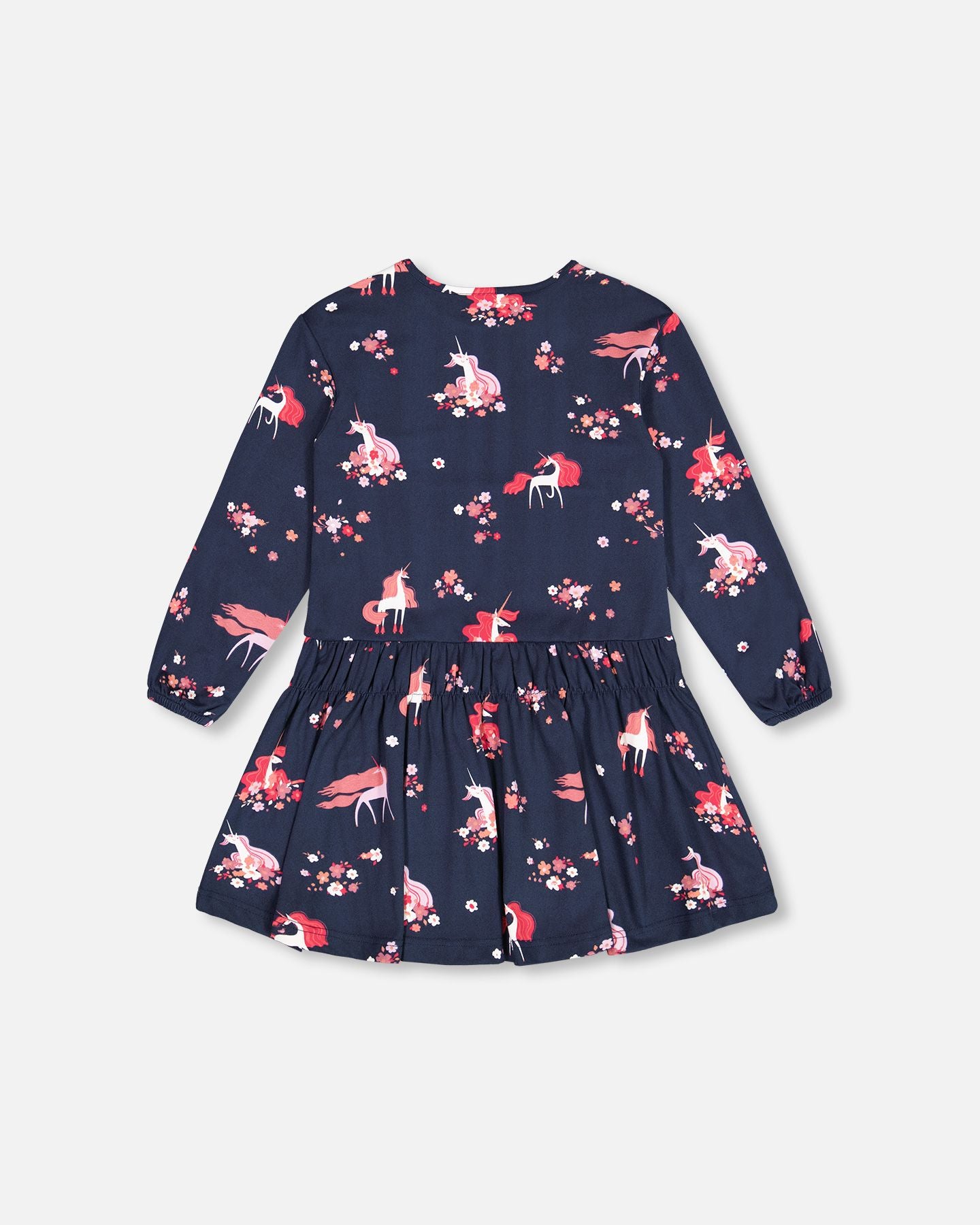 Boutique Petites Fleurs - Robe de jersey imprimé Licorne F20I92 - Deux par Deux