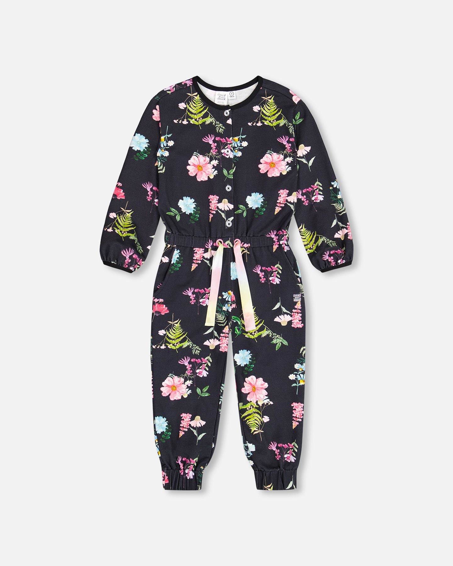 Boutique Petites Fleurs - Jumpsuit imprimé fleurs botaniques F20L40 - Deux par Deux