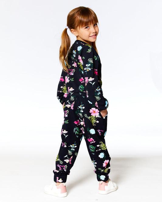 Boutique Petites Fleurs - Jumpsuit imprimé fleurs botaniques F20L40 - Deux par Deux