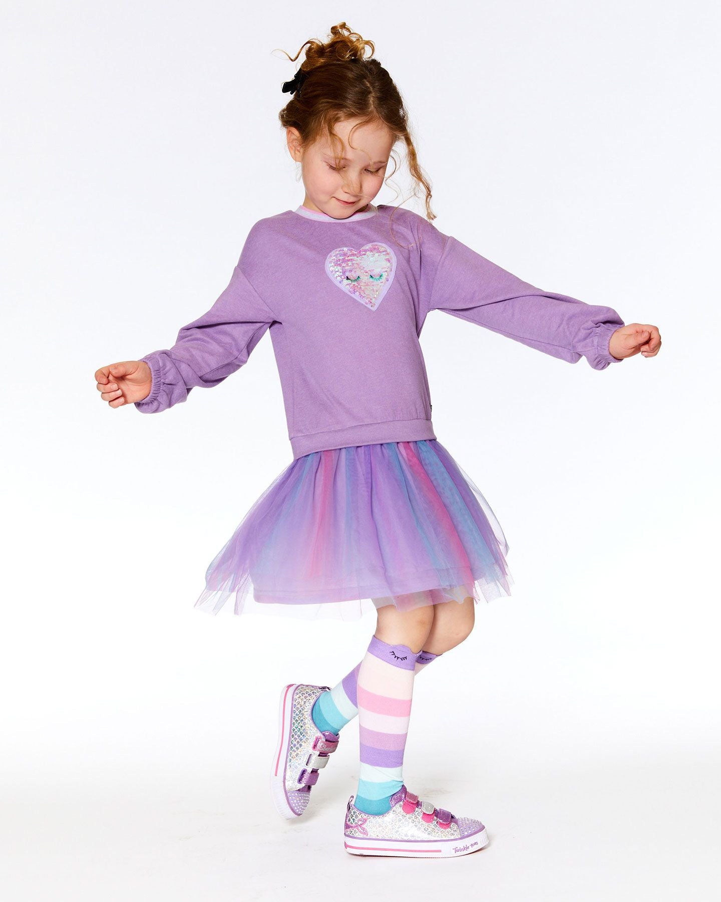 Boutique Petites Fleurs - Legging imprimé coeur coloré F20L60 - Deux par Deux