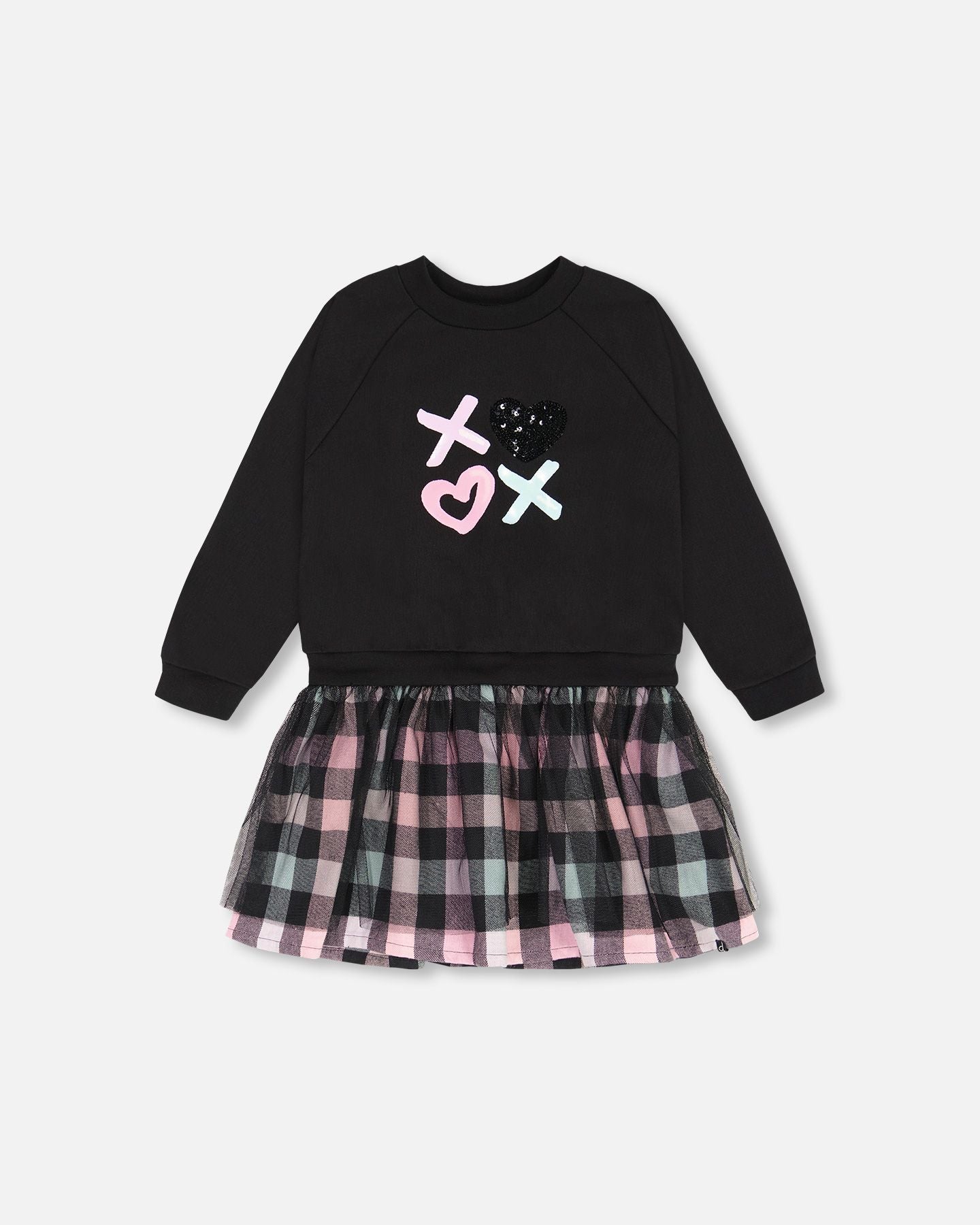 Boutique Petites Fleurs - Robe bi-matière F20L94 - Deux par Deux