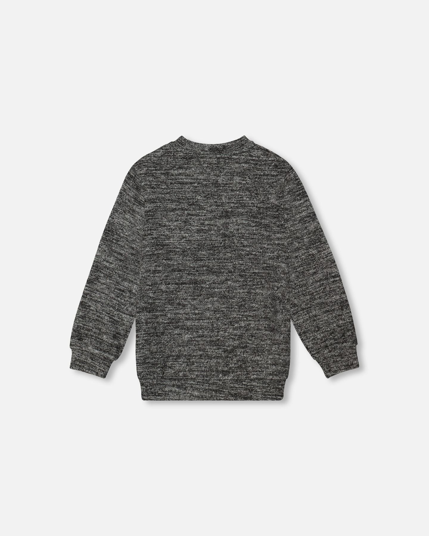 Boutique Petites Fleurs - Chandail en jersey brossé gris mix F20NB72 - Deux par Deux