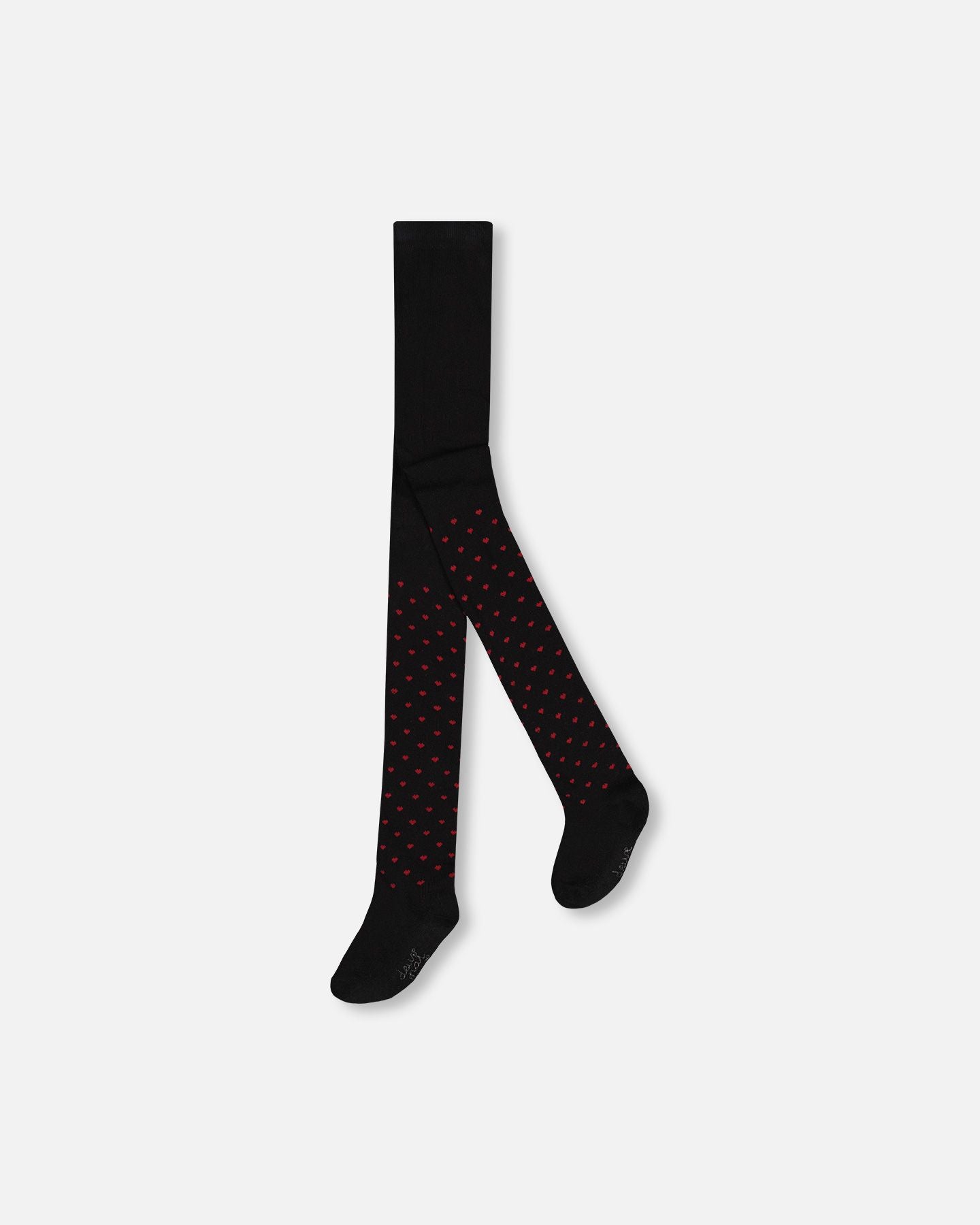 Boutique Petites Fleurs - Collants noirs avec motif de cœur rouge bébé et enfants F20NGC - Deux par Deux