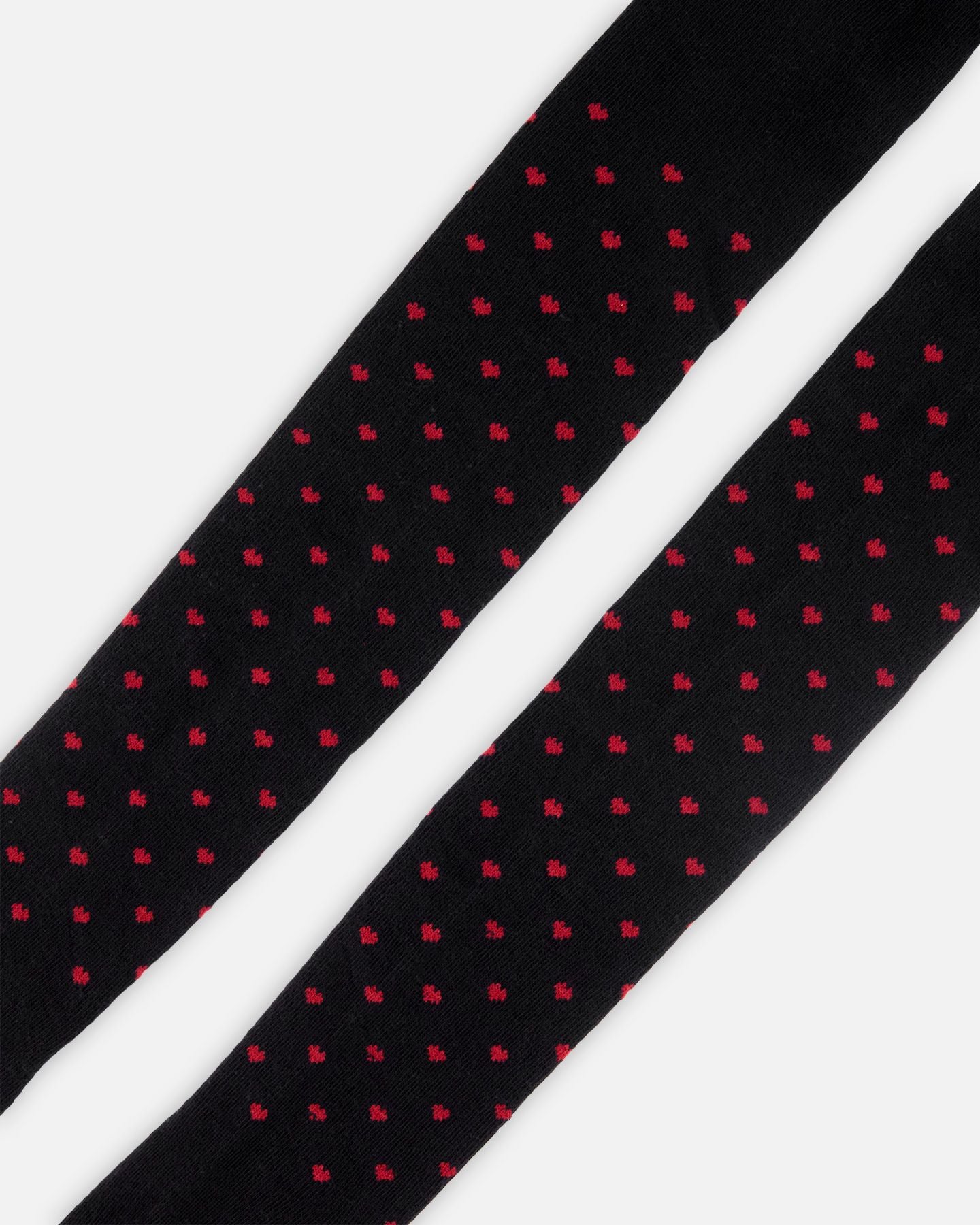 Boutique Petites Fleurs - Collants noirs avec motif de cœur rouge bébé et enfants F20NGC - Deux par Deux