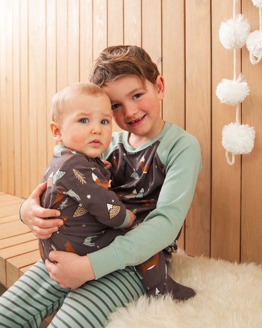 Boutique Petites Fleurs - Pyjama imprimé renards F20PA70 - Deux par Deux