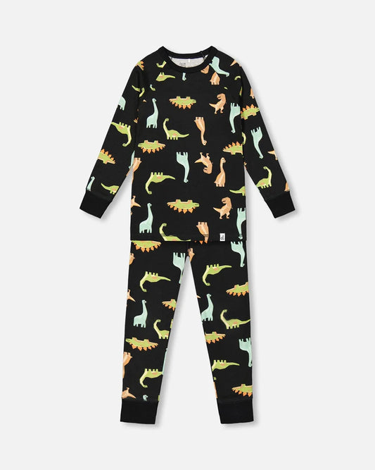 Boutique Petites Fleurs - Pyjama deux pièces imprimé dinosaures F20PB15 - Deux par Deux