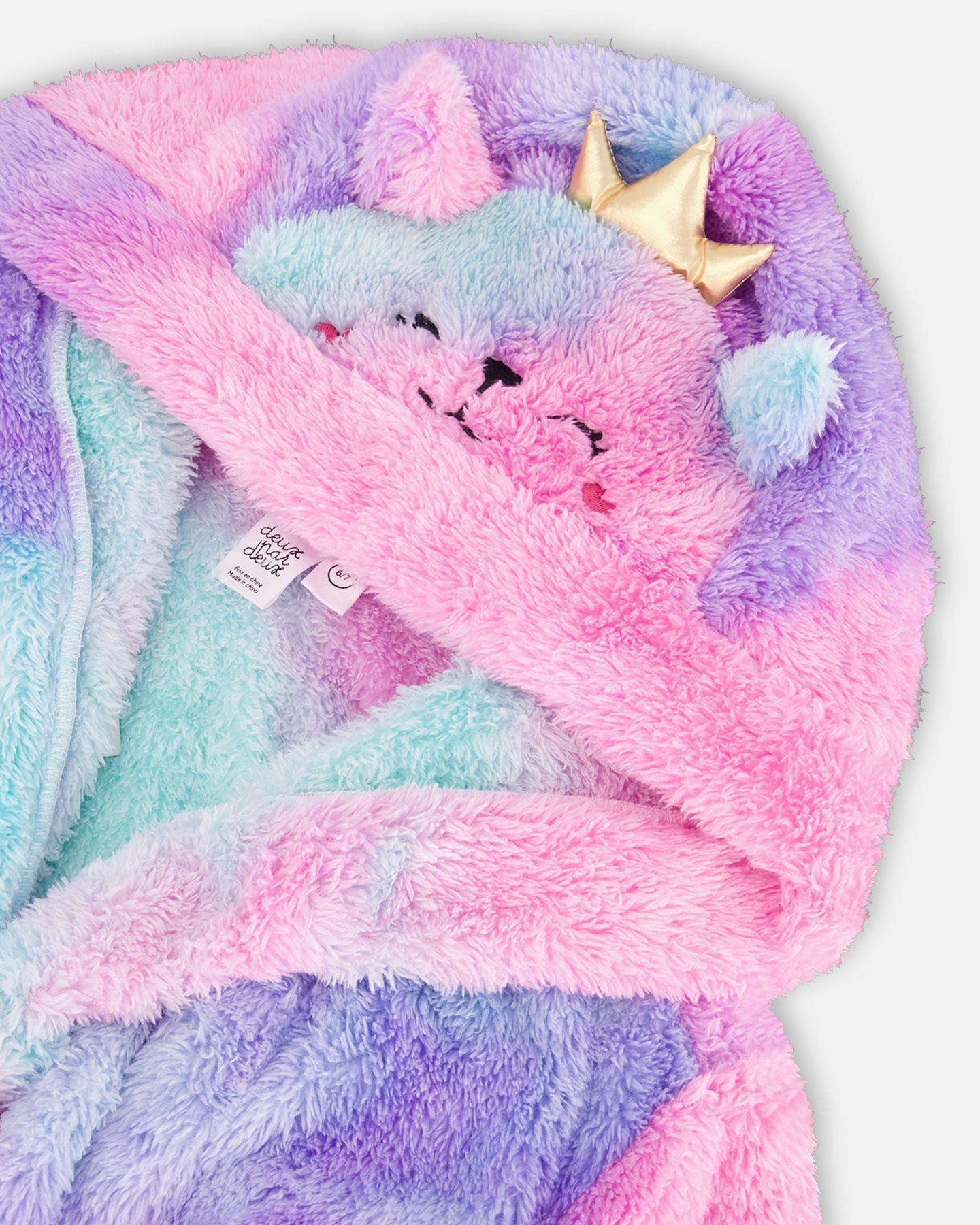 Boutique Petites Fleurs - Peignoir en peluche multicouleur F20R90 - Deux par Deux