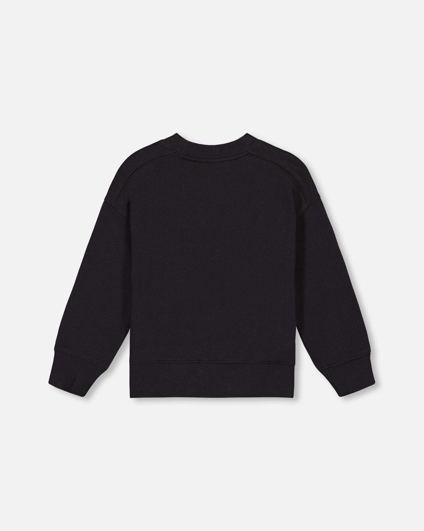 Boutique Petites Fleurs - Sweat en molletion noir dino F20U33 - Deux par Deux