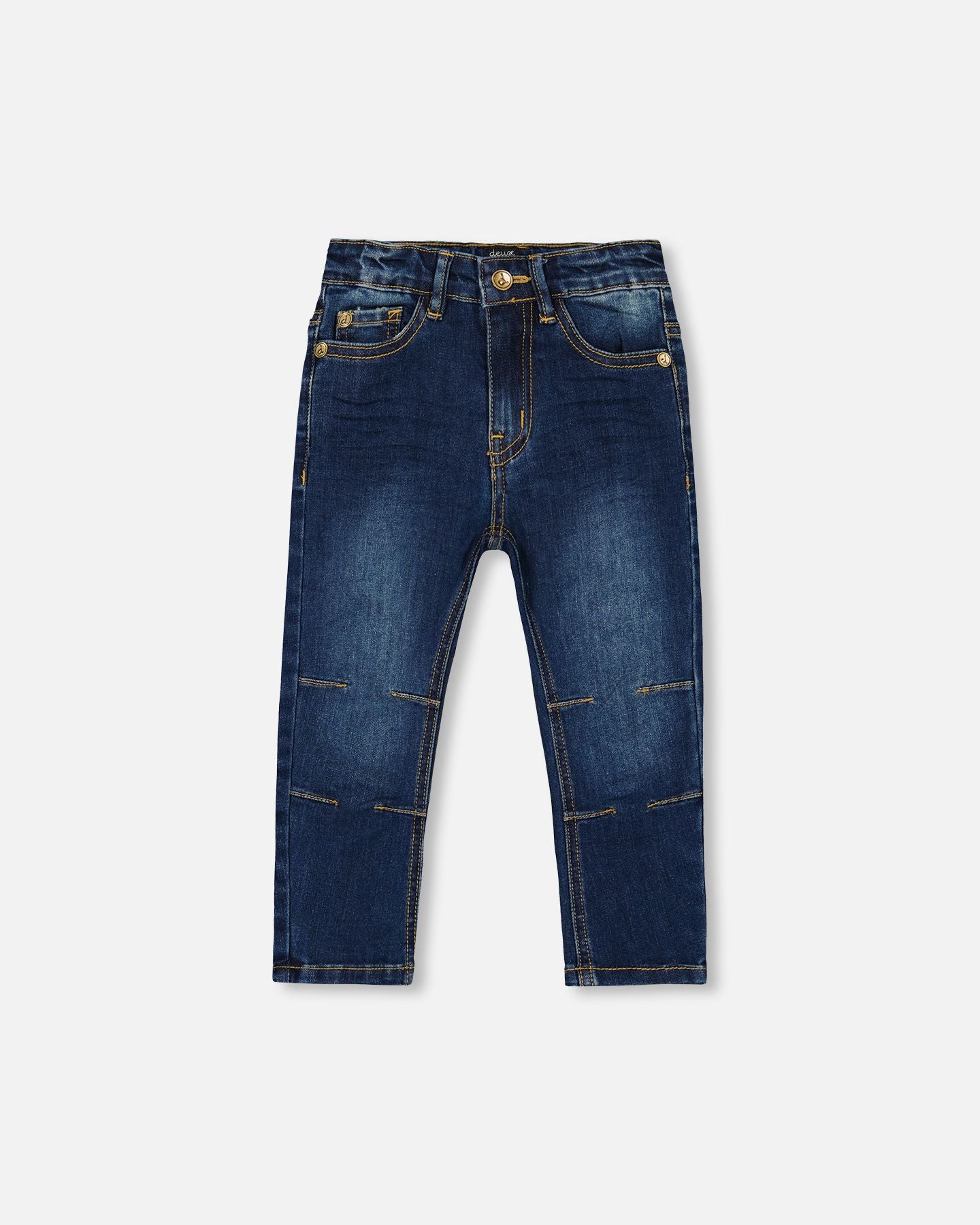 Jogger denim extensible bleu foncé bébé et enfant F20YB24