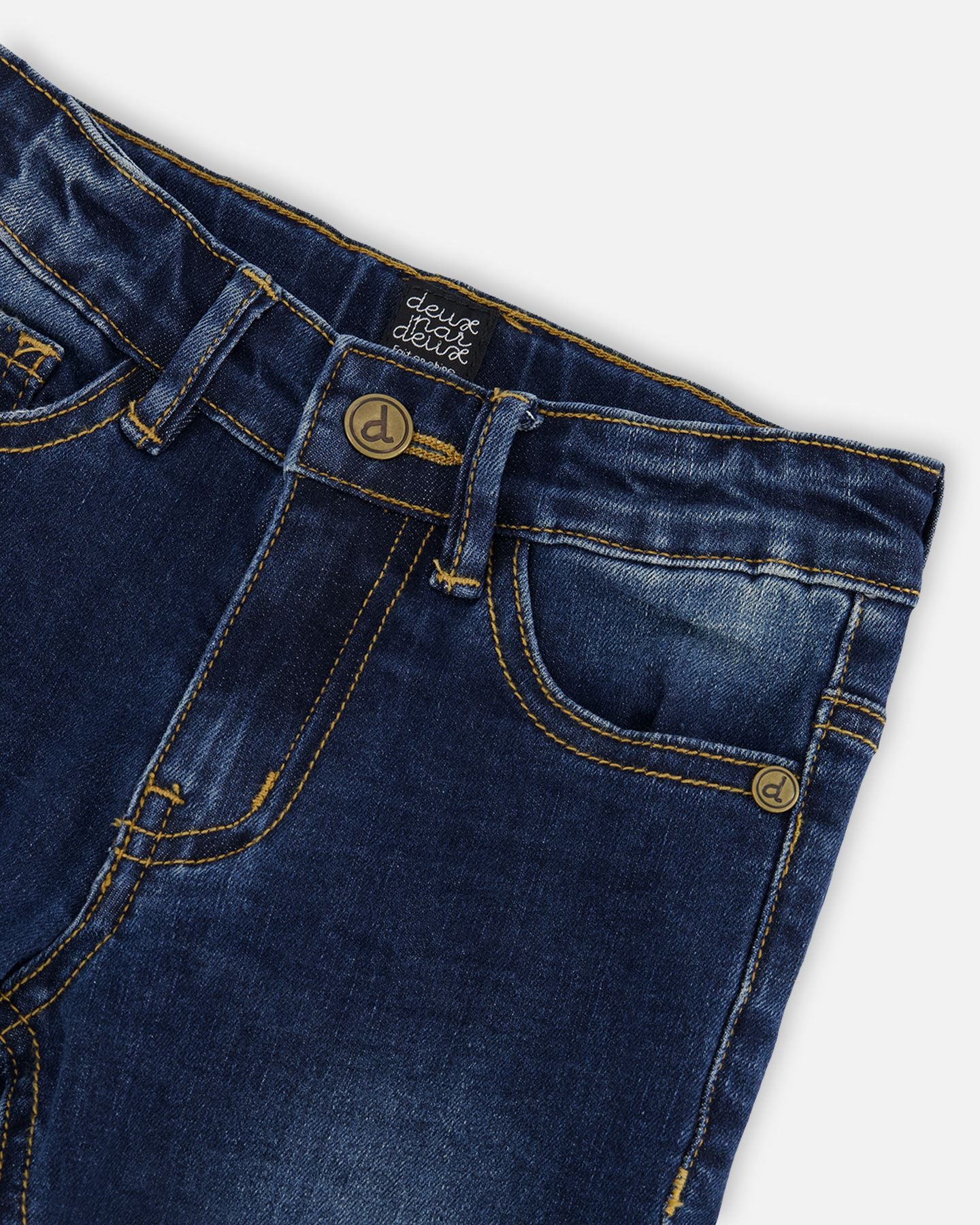 Jogger denim extensible bleu foncé bébé et enfant F20YB24