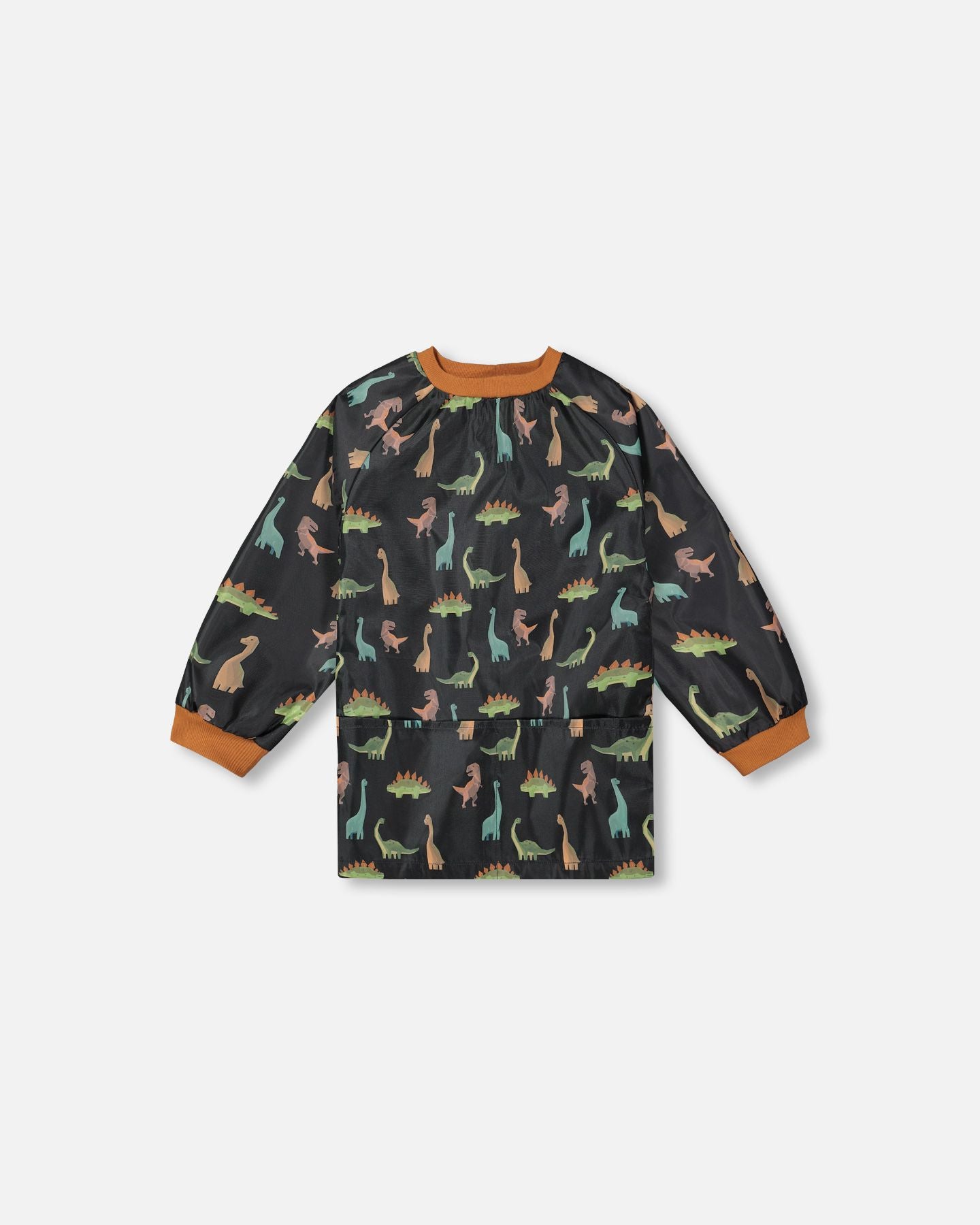 Boutique Petites Fleurs - Tablier d'école noir imprimé de dinosaures F20ZTA_051 - Deux par Deux