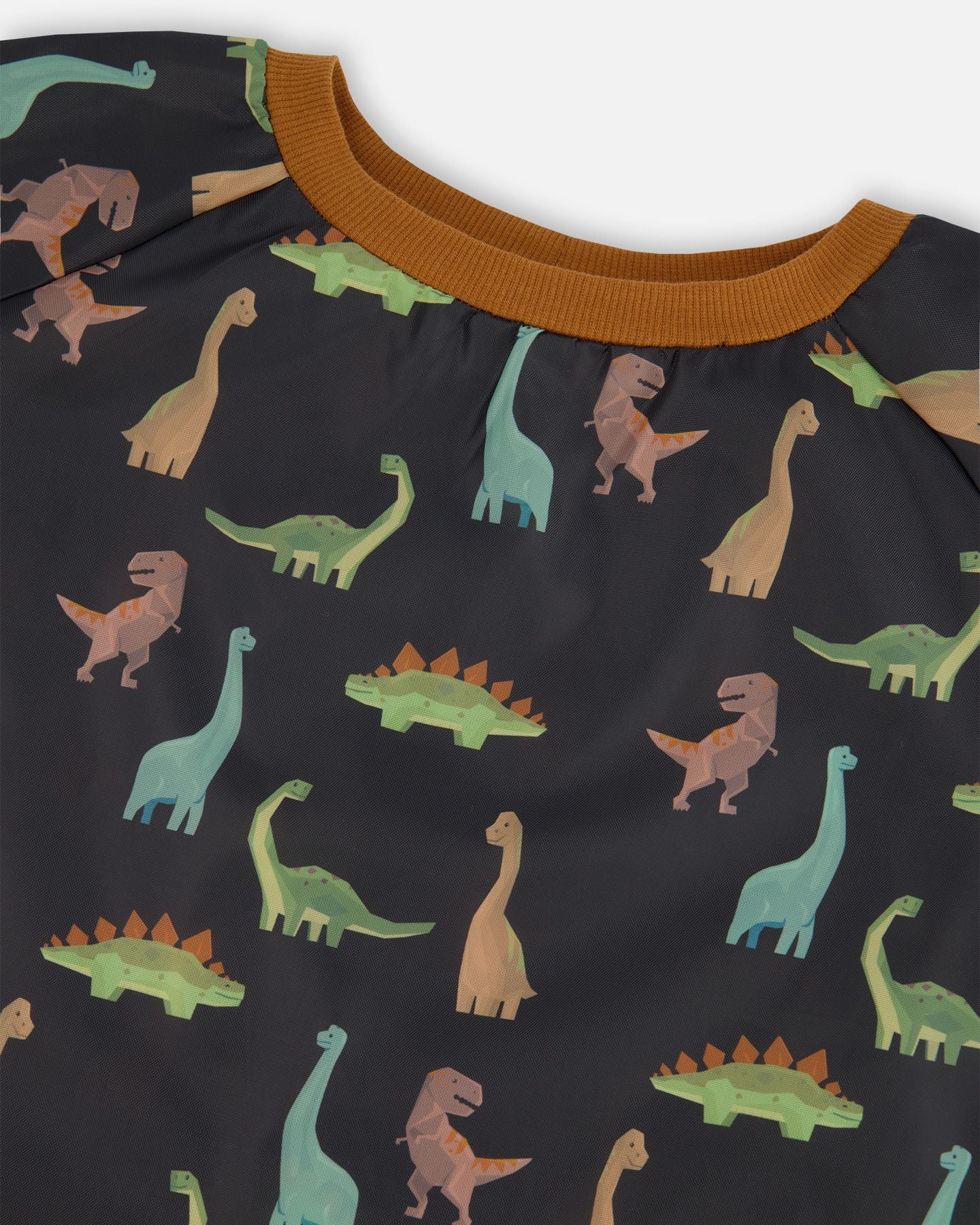 Boutique Petites Fleurs - Tablier d'école noir imprimé de dinosaures F20ZTA_051 - Deux par Deux