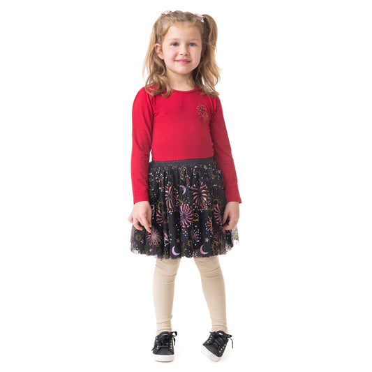 Boutique Petites Fleurs - Robe rouge Célébration et confettis F2330-02 - nano collection