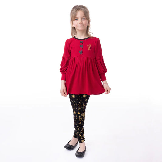 Boutique Petites Fleurs - Legging noir Célébration et confettis F2330-08 - nano collection