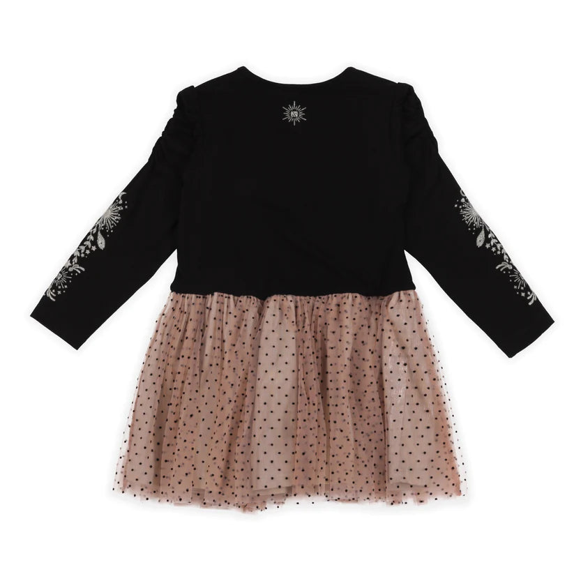 Robe Noire pour bébé Feux d'artifice F2370-03
