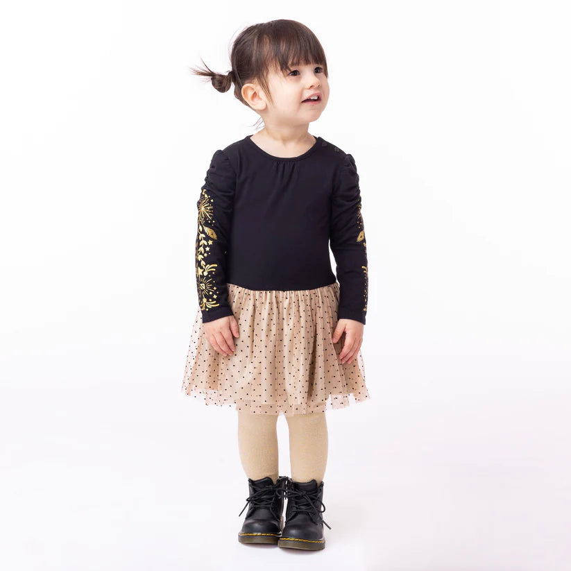 Robe Noire pour bébé Feux d'artifice F2370-03