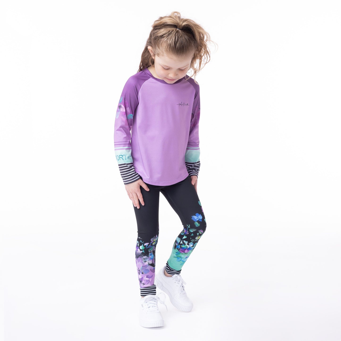 Boutique Petites Fleurs - T-shirt à manche longue athlétique ACTIVE ET PUISSANTE F23A84-06 - nano collection