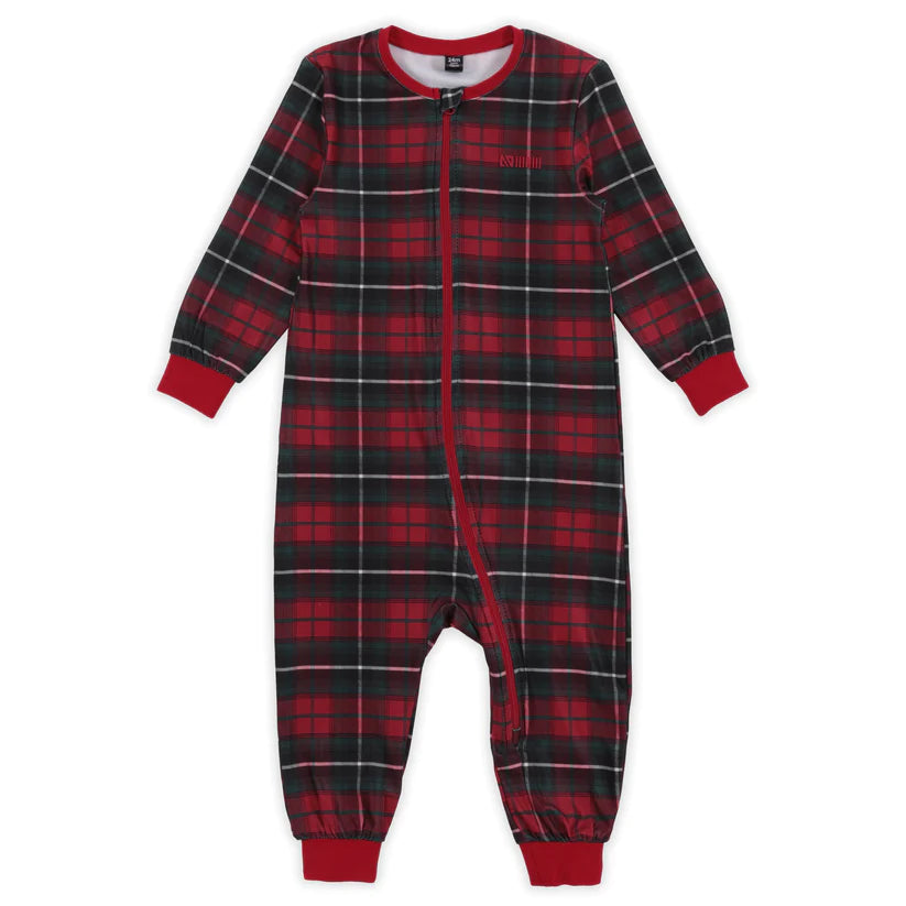 Boutique Petites Fleurs - Pyjama des fêtes une pièce pour bébé à carreaux F23P111 - Nano collection