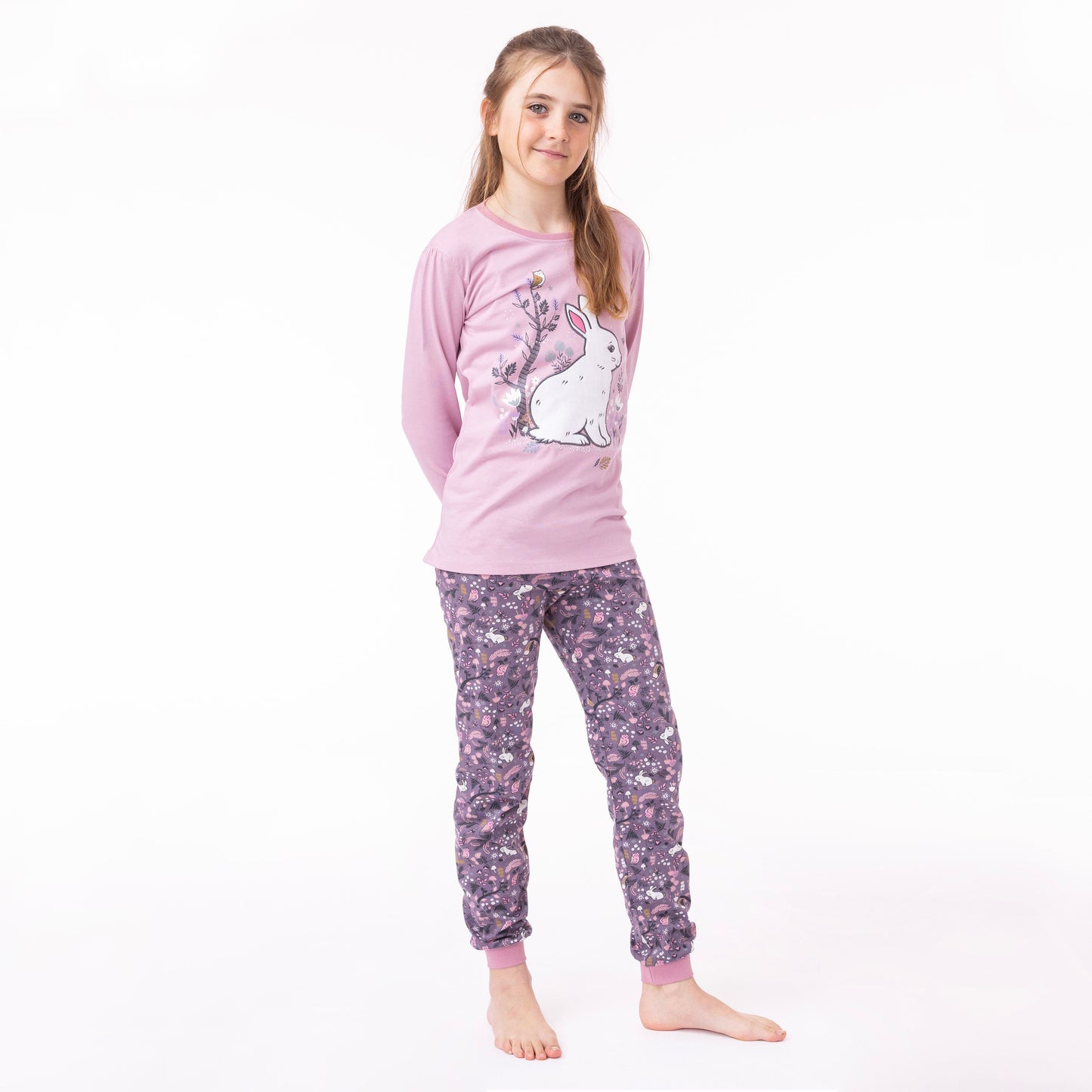 Pyjama lilas lapin F23P50