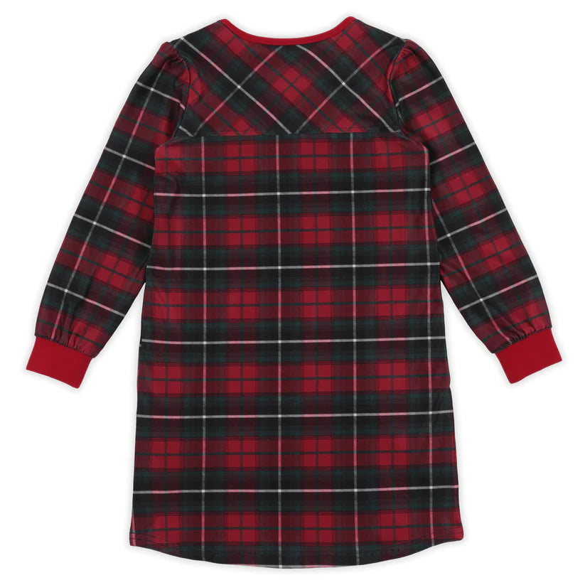 Boutique Petites Fleurs - Robe de nuit des fêtes à carreaux F23p90 - nano collection