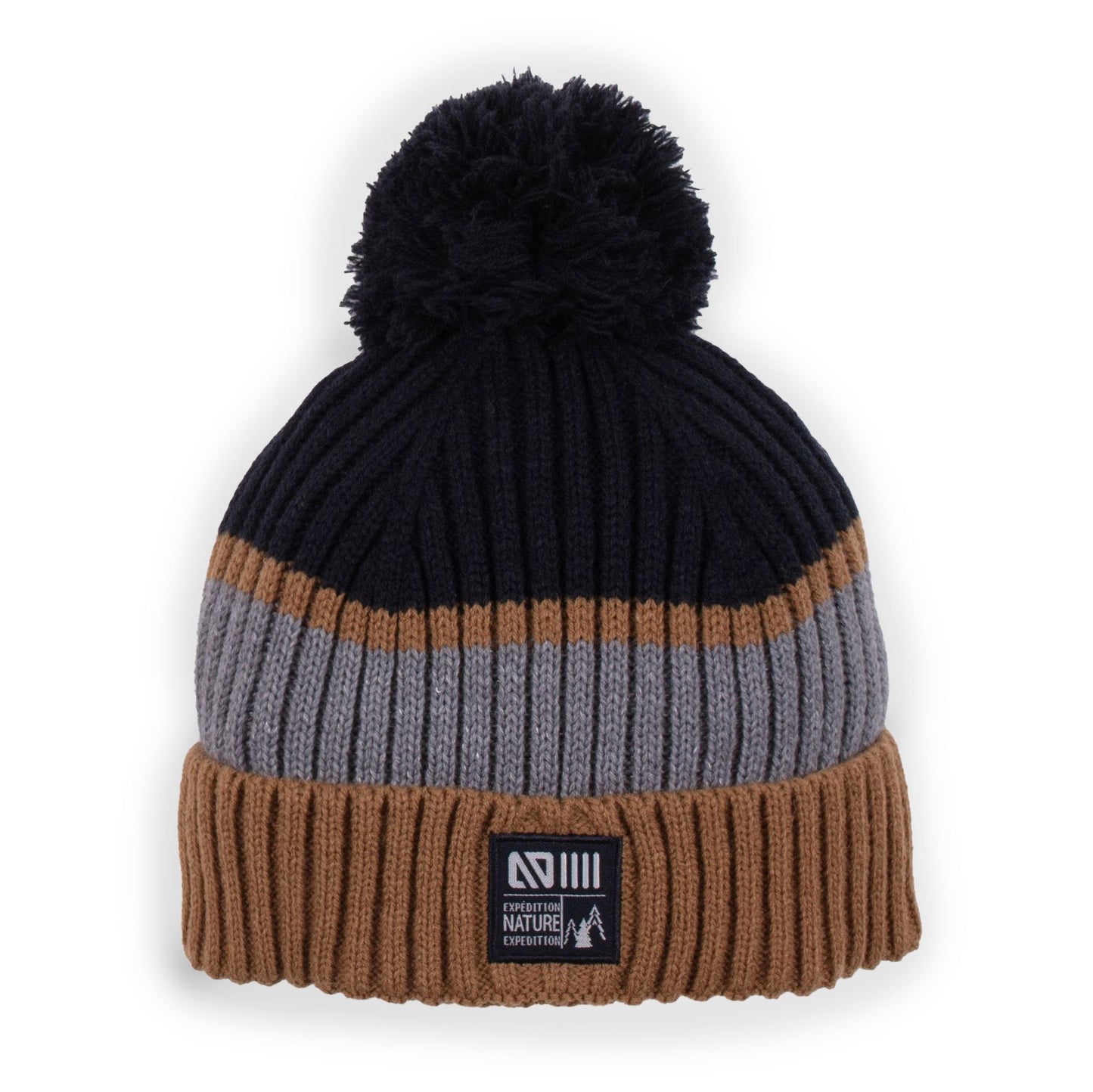 Boutique Petites Fleurs - Tuque en tricot Simon Taupe F23TU2153 -Nano collection