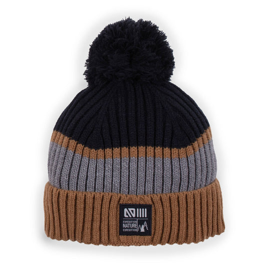Boutique Petites Fleurs - Tuque en tricot Simon Taupe F23TU2153 -Nano collection