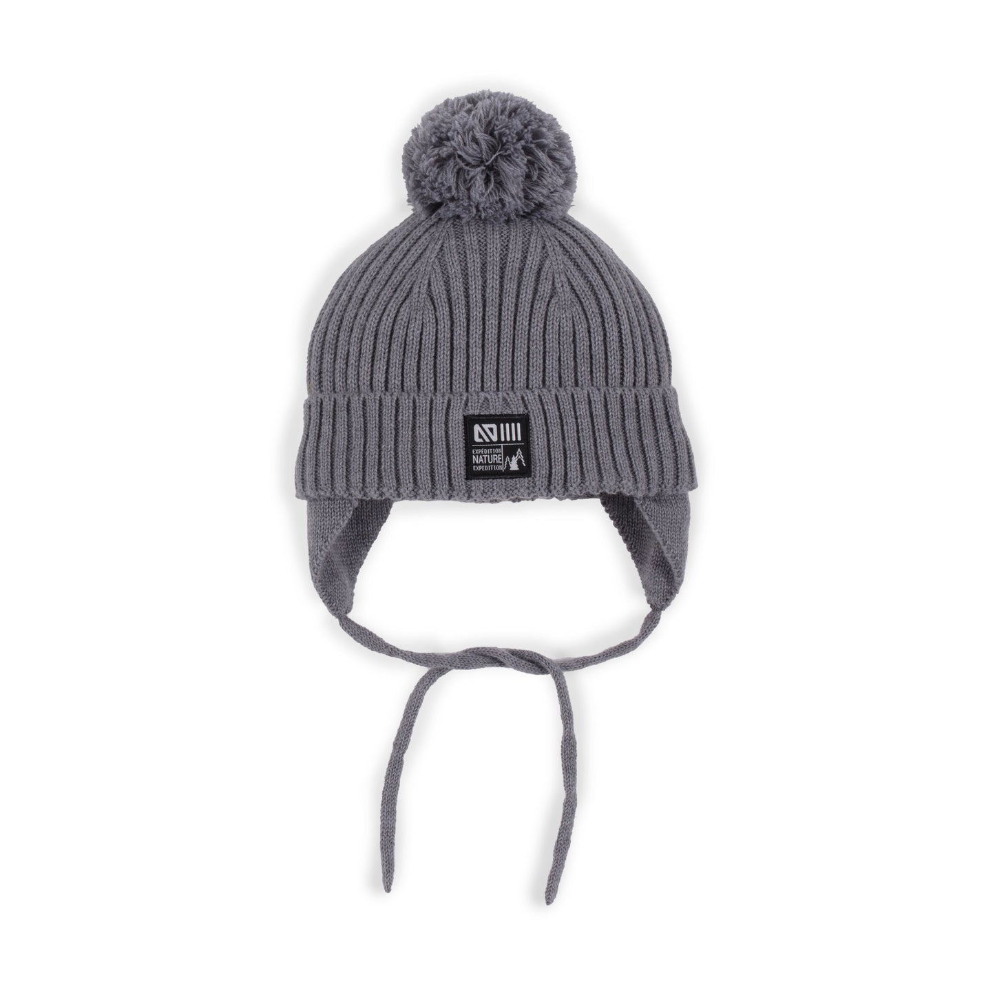 Boutique Petites Fleurs - Tuque en tricot gris Emile F23TU231 - Nano collection
