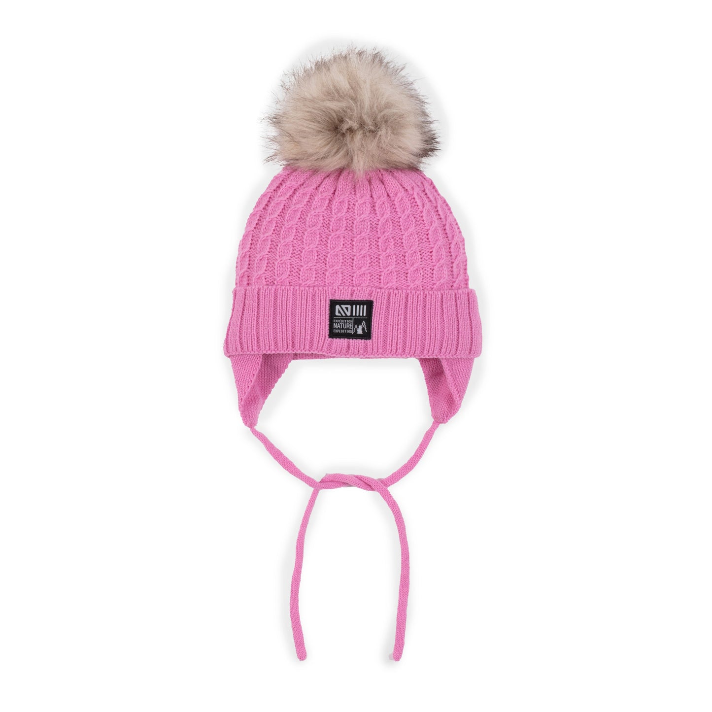 Boutique Petites Fleurs - Tuque en tricot Rose Alexanne F23TU270 - Nano collection