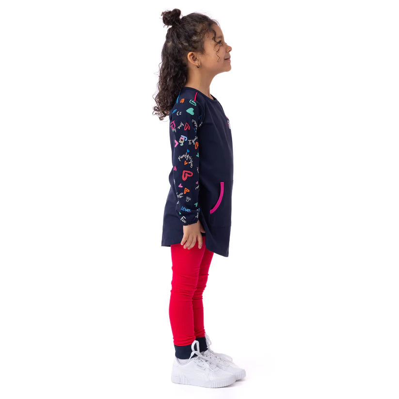 Boutique Petites Fleurs - Tunique Marine Journée enjouée F2408-01 - Nano